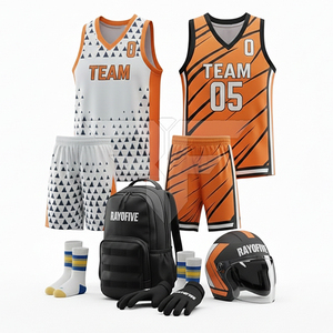 Maillots de basket respirants très demandés pour hommes – Ensemble d'uniformes d'entraînement à manches courtes avec options personnalisables - Product Image 3