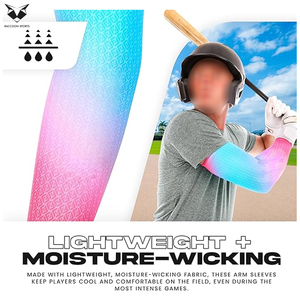 Manga de Béisbol Transpirable de Calidad Premium con Sublimación Degradada Rosa y Azul, Novedad, Mejor Proveedor, Precio Mayorista - Product Image 4