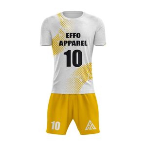 Tenues de football de qualité supérieure en gros, entièrement personnalisables, ensembles de couleur unie pour vêtements de sport, faible MOQ - Product Image 3