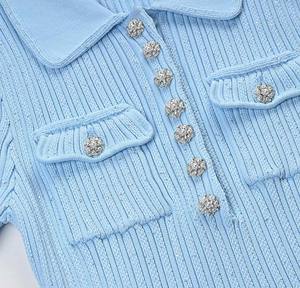 Robe Polo Classique en Piqué pour Femme - Tenue Estivale Sportive - Vêtement Féminin Personnalisable avec Bordure Contrastante - Product Image 3