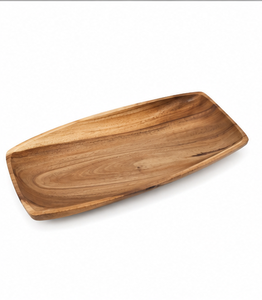 Plateau de service artisanal en bois d'acacia, plateau de service en bois massif, planche de service pour aliments, plateau de service rustique pour la cuisine - Product Image 4