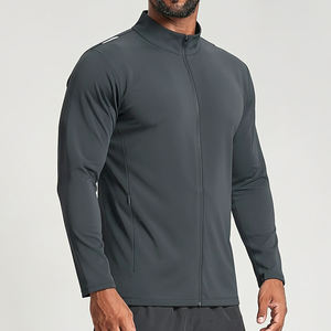 Wholesale <b>Men's</b> Slim Fit Quick Dry Training <b>Jacket</b> <b>Lightweight</b> Full Zip Running Windbreaker Gym Workout Activewear Sportswear - Product Image 4