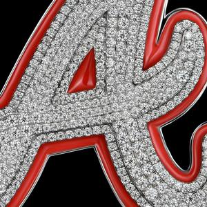 Colgante Personalizado Letra A Hip Hop de Plata 925 con Baño de Rodio y Moissanita, Dijes Finos Estilo Ice Out para Hombre - Product Image 4