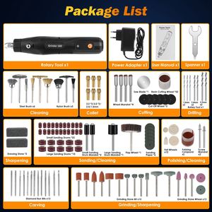 Set di Utensili Elettrici Rotanti con Cavo da 186 Pezzi, Mini Levigatrice Elettrica, Penna per Levigatura, Piccolo Trapano con 5 Velocità, Incisore a Sabbia - Product Image 2