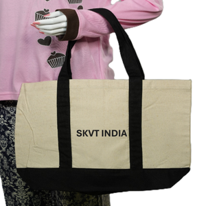 Extra-Large Eco-Friendly 100% Cotton Canvas Tote Bag Multi-Purpose Heavy-Duty Beach & Grocery Bag Custom Logo Recycled Material - Product Image 4