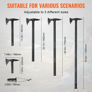 Set Multiuso 28-in-1 in Acciaio Inox: Pala Pieghevole da Campeggio, Ascia Tattica, Coltello e Attrezzo per Sopravvivenza - Product Image 3