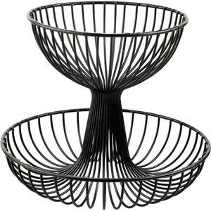 Panier à fruits en métal noir de haute qualité, 2 niveaux, pour la cuisine, panier à légumes, panier à pain et à collations - Product Image 3