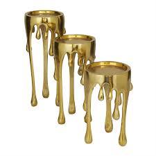Aluminum Gold Plated Set Of 3 Candle Holder For Home Hotel Decorative In Customize Best Finish Candle Stand High Quality - Product Image 2