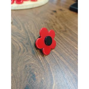 Bague élégante rétro en résine acrylique, faite à la main, brillante, épaisse, bijou fantaisie tendance, accessoire de créateur pour femmes et jeunes filles - Product Image 2
