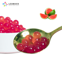 2026 Taiwan Leamaxx Sour Bursting Boba con Sabor a Sandía, Agridulce, Botella de 3.2kg, Ingredientes para Bubble Tea, Konjac Bursting Juicy