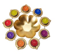 Bol décoratif en laiton Deepak Urli, durable, pour la Puja, Diwali, utilisation en intérieur, fleurs flottantes dans l'eau, prix d'usine