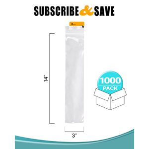 Confezione da 1000 da 3X14 pollici in plastica trasparente con cerniera borse da 2 Mil per gioielli impermeabili uso industriale - Product Image 2