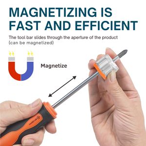 Mini magnétiseur-démagnétiseur compact en ABS pour embouts de tournevis, idéal pour les travaux de précision - Product Image 1