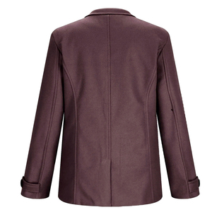 Latest Design Long <b>Pea</b> <b>Coat</b> Maroon Color Side Pockets Windproof Quick Dry Lightweight Streetwear Winter Poacoat - Product Image 2