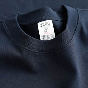 Mens 100% Cotton Heavyweight Oversized T Shirt Heavyweight Blank Tee O Neck Short Sleeve Custom Print Streetwear - Product Image 2