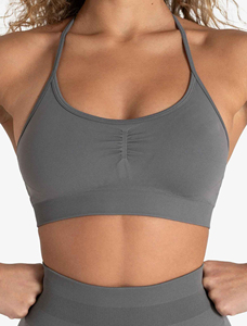 Soutien-gorge de sport et de sommeil sans coutures pour femmes, personnalisé, en gros, avec bretelles froncées et bords invisibles, confortable et élégant - Product Image 6