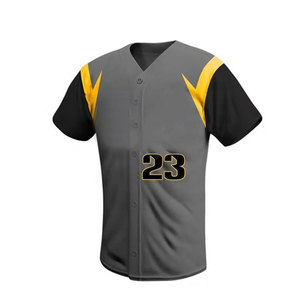 Uniformes de Béisbol con Cuello en V, Impresión Digital, Personalizables con el Logotipo del Equipo, Spandex, Poliéster, Antibacterianos, Protección UV, 220GSM - Product Image 3