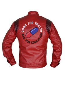 เสื้อแจ็คเก็ตหนังสีแดง Akira Kaneda สำหรับผู้ชาย แบบรักษ์โลก กันลม สไตล์สตรีทแวร์ - Product Image 2