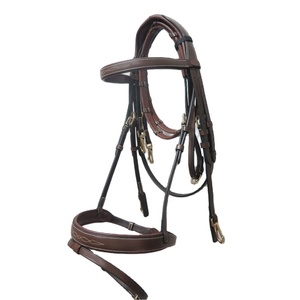 Custom Logo Brown Leather Horse Bridle with Crown <b>Stitching</b> Durable Equestrian Riding Equipment Best Price Horse <b>Products</b> - Product Image 1