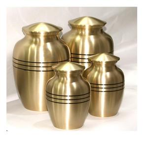 Executive Brass Adult Cremation Memorial Funeral <b>Ash</b> Holder <b>Keepsake</b> Urn Featuring Decorative Threaded Closure Style - Product Image 3