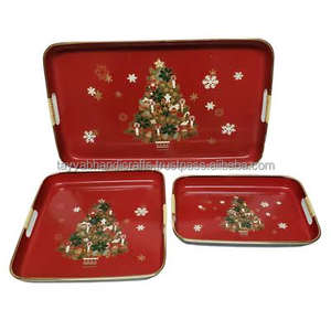 ถาดโลหะเคลือบเคลือบสี่เหลี่ยมกันลื่นสำหรับใส่อาหารพิมพ์ลายตามสั่งสำหรับตกแต่ง - Product Image 5