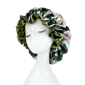 Bonnet de nuit en satin de soie personnalisé pour cheveux longs et tresses, confortable et élastique - Product Image 2