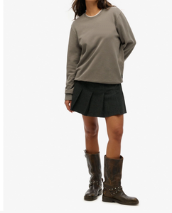 Sweat-shirt à capuche oversize pour femme, col montant, ourlet côtelé, vêtements d'hiver OEM - Product Image 1