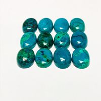 Pierre précieuse naturelle Chrysocolle ovale verte 2,00 carats ZUBEDA GEMS Certifiée par un tiers Évaluation par un tiers Origine Rajasthan