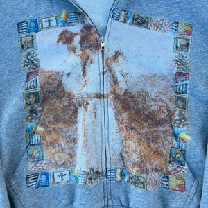 Sudadera con capucha de algodón grueso de alta calidad para hombre, con cremallera completa, forro polar de felpa francesa y estampado personalizado para invierno - Product Image 5