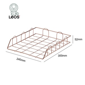 ถาดโลหะสีโรสโกลด์จัดระเบียบอย่างมีสไตล์สำหรับจัดเรียงเอกสารนิตยสารและชุดตั้งโต๊ะอื่นๆ - Product Image 2