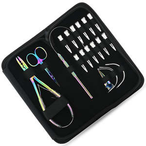Kit de Pinzas para Extensiones de Cabello Remy de Doble Trama, Precio de Fábrica al por Mayor, Pinzas de Acero Inoxidable con Gancho, ANAAIF - Product Image 4