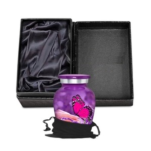 Decorative Aluminum <b>Keepsake</b> Ash Urn Funeral <b>Memorial</b> Container Featuring Polished Exterior And Premium Artistic Appeal - Product Image 6