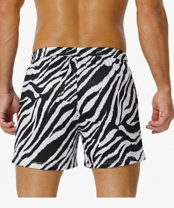 <b>Men</b> s Zebra Print Board Shorts Quick Dry Drawstring Swim <b>Trunks</b> Casual Short Shorts With Pockets Mid Waist - Product Image 2