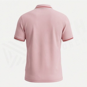 เสื้อโปโลผู้ชายผ้าฝ้ายคุณภาพพรีเมียม แขนสั้น ความยาวปกติ ระบายอากาศได้ดี เหมาะสำหรับกอล์ฟ สีสันปรับแต่งได้ ทรงเข้ารูป - Product Image 2