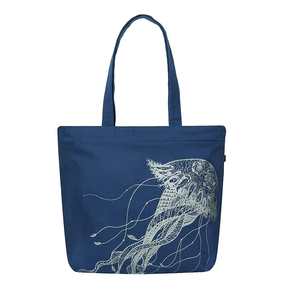 Bolsa de Mano de Lona de Algodón para Mujer, Bolsa de Compras Multicolor con Cierre de Cremallera, Bolso Elegante para Uso Diario y Viajes - Product Image 2