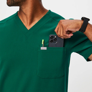 OEM Custom Athletic Nursing Scrubs Uniforms <b>Set</b> Unisex Eco-Friendly Spandex <b>Doctor</b> Scrub <b>Sets</b> for Hospital Use - Product Image 2