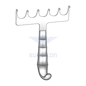 Retractor de Abdominoplastia Yancoskie, 6 Puntas Afiladas, Hoja Ancha, Retractor Quirúrgico de 15 cm (6 Pulgadas) de Ancho y 18 cm (7 Pulgadas) de Largo - Product Image 1