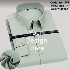 Camisa de manga larga para hombre con logotipo personalizado al por mayor 100% tela de alta calidad garantizada de proveedor de Bangladesh para la temporada de otoño - Product Image 3