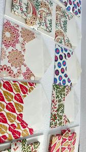 Enveloppes artisanales imprimées au tampon, avec motifs traditionnels indiens, idéales pour les invitations, les cadeaux, la papeterie et les occasions spéciales. - Product Image 3