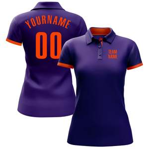 Custom Men's <b>Purple</b> <b>Polo</b> <b>Shirt</b> Short Sleeve Solid Knitted Breathable Heat Transfer Printing Team Name Front Logo - Product Image 4