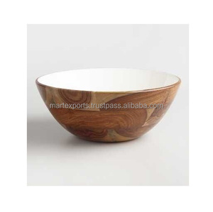 Tazón de Madera Desechable Hecho a Mano de Primera Calidad para Ensaladas, Frutas y Aperitivos - Decoración para Mesa de Comedor para Fiestas - Product Image 6