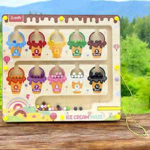 Wudly Wooden <b>Magnetic</b> Color <b>Number</b> Maze Puzzle Board Educational Fine Motor Skills Learning Board for 3-5 Years Boys and Girls - Product Image 5