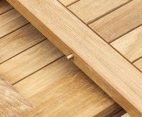 Table de salle à manger extérieure extensible en teck massif moderne 1,2-1,8 m, imperméable, légère, empilable, durable, pour hôtel, hôpital