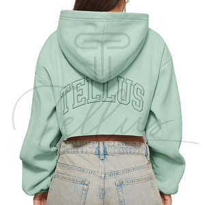 Sudadera Corta Formal Ecológica de Lona para Mujer, de Alta Calidad, con Spandex/Algodón/Poliéster, Transpirable y de Secado Rápido - Product Image 6