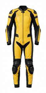 ชุดแข่งรถมอเตอร์ไซค์หนังสีแดงดำสำหรับผู้ชายแบบเต็มตัว - Product Image 4