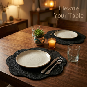 Woven Jute Scallop <b>Table</b> Mat Unique Design Handmade Round | <b>Table</b> Decoration Home Hotel Use <b>Low</b> Price Bulk Supply Export Quality - Product Image 3