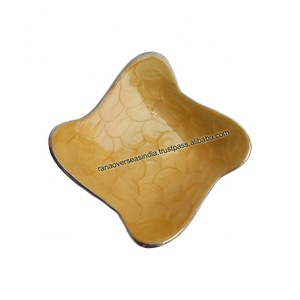 ชามอลูมิเนียมใส่อาหารและป๊อปคอร์นที่เสิร์ฟบนโต๊ะอาหารสีทองสวยไม่เหมือนใครเหมาะสำหรับบ้านและปาร์ตี้ - Product Image 3