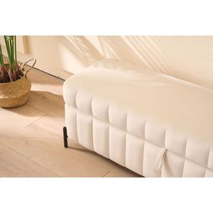 Panca Morbida in Velluto Beige da 125 cm con Vano Contenitore per Soggiorno, Ingresso e Camera da Letto - Product Image 4