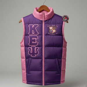 Kapa Epsilon Psi บริการ OME แบบกําหนดเองขายส่งการออกแบบใหม่สาเหตุผู้ชายสีส้มครึ่งแขนผู้ชายเสื้อกั๊กปักเป้า - Product Image 3