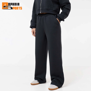 Custom Women's Loose Streetwear Zipper Hoodie & <b>Pants</b> <b>2</b>-<b>Piece</b> <b>Set</b> 100% Cotton Fleece <b>Plus</b> <b>Size</b> Eco-Friendly Breathable - Product Image 4